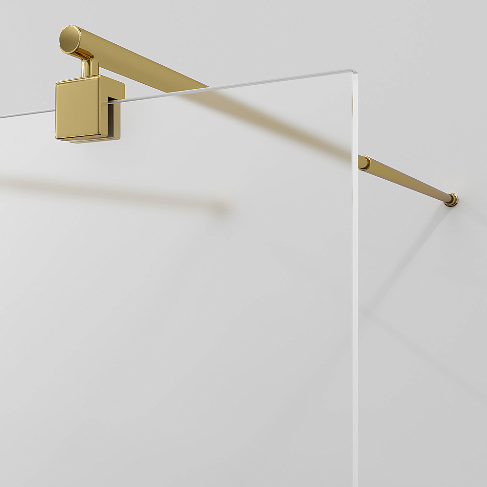 Душевое ограждение WasserKRAFT Vechte 60W40PG-MG 120 фиксатор золото глянцевое/стекло матовое купить в интернет-магазине Sanbest