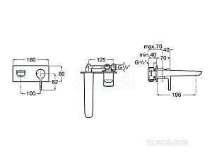 Смеситель для раковины Roca Insignia 5A353AC00 купить в интернет-магазине сантехники Sanbest