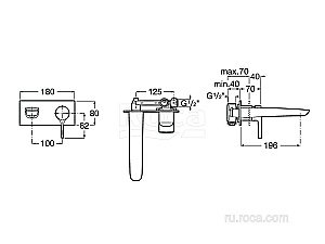 Смеситель для раковины Roca Insignia 5A353AC00 купить в интернет-магазине сантехники Sanbest