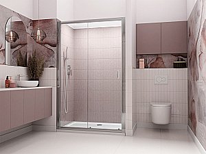 Душевая дверь Radaway Premium Plus DWJ 105 33305-01-01N стекло прозрачное/профиль хром купить в интернет-магазине Sanbest