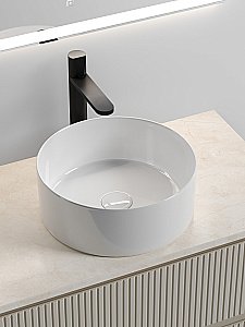 Тумба с раковиной Sancos SNOB T 80 со столешницей, бежевая матовая для ванной в интернет-магазине Sanbest