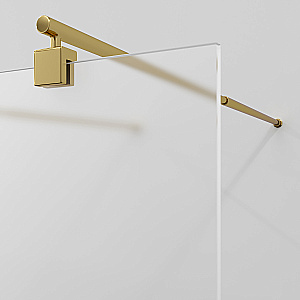 Душевое ограждение WasserKRAFT Vechte 60W40PG-MG 120 фиксатор золото глянцевое/стекло матовое купить в интернет-магазине Sanbest