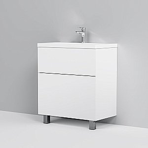 Тумба с раковиной напольная AM.PM Gem 75 белая глянцевая для ванной в интернет-магазине Sanbest