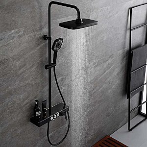 Душевая система Melana MALE F610501B черная матовая купить в интернет-магазине сантехники Sanbest