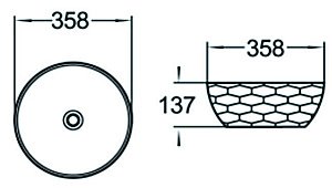 Раковина накладная SantiLine 35,8 SL-1038 белая купить в интернет-магазине Sanbest
