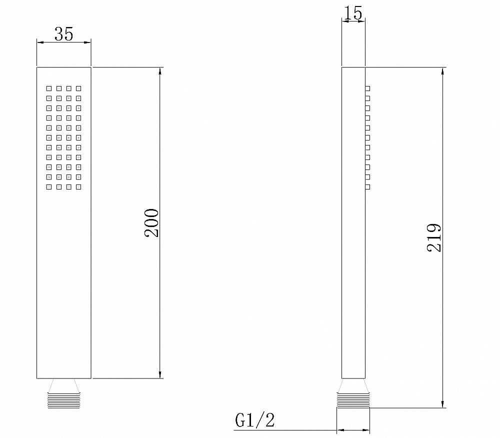 Душевая лейка ABBER AF0050 хром купить в интернет-магазине сантехники Sanbest