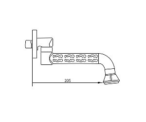 Излив для ванны Bronze de Luxe Windsor 15815 бронза купить в интернет-магазине сантехники Sanbest