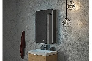 Зеркальный шкаф ART&MAX Lecce 56 черный купить в интернет-магазине сантехники Sanbest