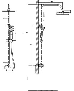 Душевая система Rush Bella BL4535-116 купить в интернет-магазине сантехники Sanbest