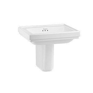 Раковина на полупьедестале Burlington Riviera 58 RIV1 NTH RIV7 без отверстий белая купить в интернет-магазине Sanbest