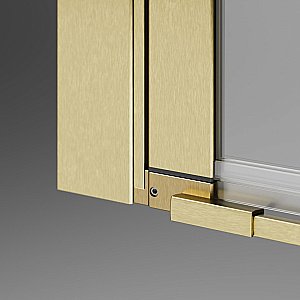 Шторка для ванны Radaway Nes Brushed Gold PND I 130 стекло прозрачное/профиль брашированное золото купить в интернет-магазине Sanbest
