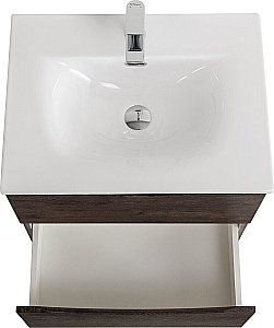 Тумба с раковиной BelBagno MARINO-CER-N-600-2C-SO-RNG-P Rovere Nature Grigio для ванной в интернет-магазине Sanbest