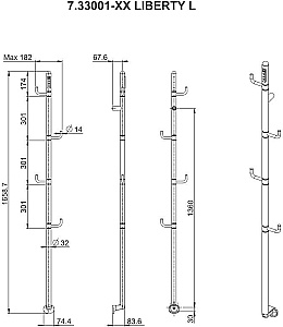 Полотенцесушитель электрический Allen Brau Liberty 7.33001-31 черный матовый купить в интернет-магазине сантехники Sanbest