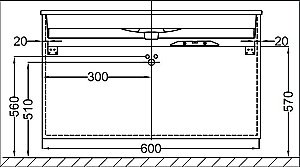 Тумба с раковиной Jacob Delafon VOX 60 3 ящика белая для ванной в интернет-магазине Sanbest
