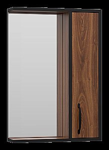 Зеркало со шкафом Misty Кедр 50 П-Кед04050-011 черный/орех в ванную от интернет-магазине сантехники Sanbest