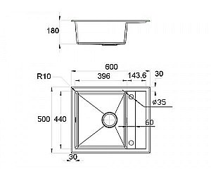 Мойка для кухни ZORG Steel Hammer R SH R 6050 купить в интернет-магазине сантехники Sanbest