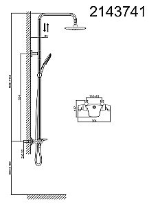Душевая система D&K Bayern Potsdam DA2143741B14 купить в интернет-магазине сантехники Sanbest