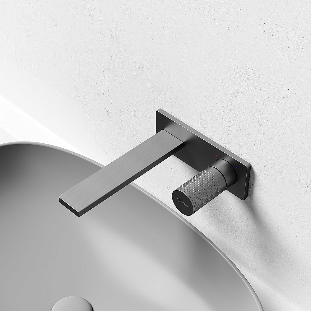 Смеситель для раковины Sancos Nexus SC9013GG вороненая сталь купить в интернет-магазине сантехники Sanbest