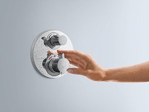 Термостат для душа Hansgrohe Ecostat S 15757000 купить в интернет-магазине сантехники Sanbest