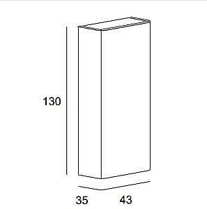 Пенал Cezares Stylus 43 55234 Bianco opaco для ванной в интернет-магазине сантехники Sanbest