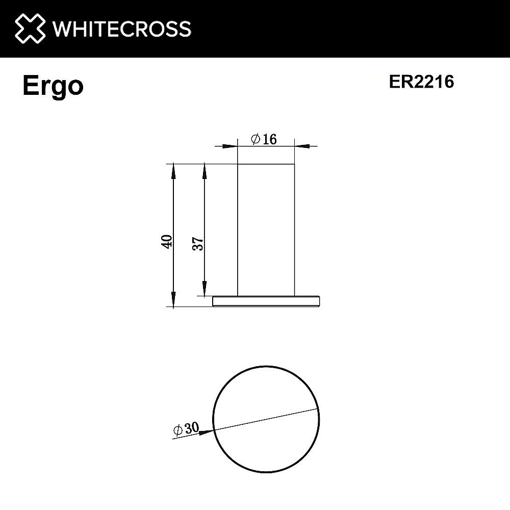 Крючок WhiteCross Ergo ER2216BL черный матовый купить в интернет-магазине сантехники Sanbest