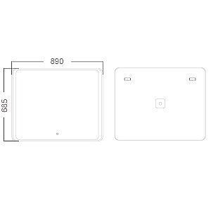 Зеркало Loranto Скай CS00098015 89х68,5 сенсорный выключатель с функцией диммера в ванную от интернет-магазине сантехники Sanbest