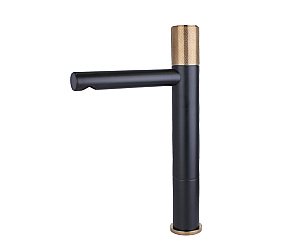 Смеситель для раковины Bronze de Luxe Avantgarde 2030MH черный/розовое золото купить в интернет-магазине сантехники Sanbest