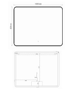 Зеркало LED Orange Black BL-100ZE в ванную от интернет-магазине сантехники Sanbest