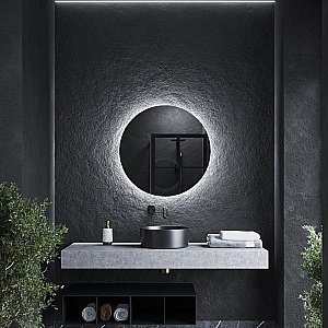 Зеркало Sancos Sfera 70 SF700 черное в ванную от интернет-магазине сантехники Sanbest