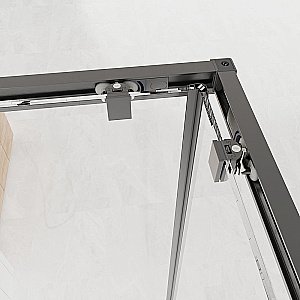 Душевой уголок Veconi Evo E3-GR-11090-12-C9 110х90 стекло тонированное матовое/профиль брашированный графит купить в интернет-магазине Sanbest