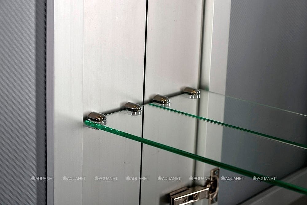 Зеркальный шкаф De Aqua Алюминиум 261753 90 серебро купить в интернет-магазине сантехники Sanbest