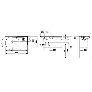 Раковина Laufen INO 8.1330.2.000.104.1 белая купить в интернет-магазине Sanbest
