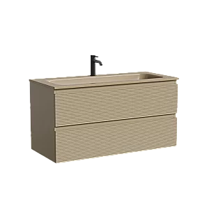 Тумба с раковиной Sancos FOLK FL100CP/CN7013MC 100 капучино для ванной в интернет-магазине Sanbest