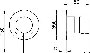 Смеситель для душа KEUCO IXMO PURE 59551019501 купить в интернет-магазине сантехники Sanbest