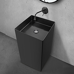 Раковина напольная ABBER Wasser Kreis 40 AF2413MB черная матовая купить в интернет-магазине Sanbest