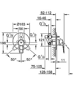 Смеситель для душа Grohe BauLoop 2020 29081001 купить в интернет-магазине сантехники Sanbest
