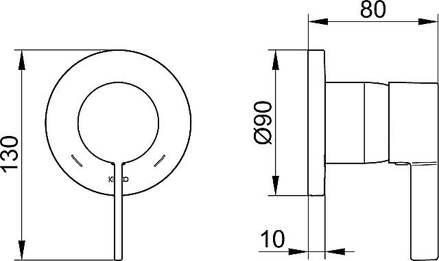 Смеситель для душа KEUCO IXMO PURE 59551019501 купить в интернет-магазине сантехники Sanbest