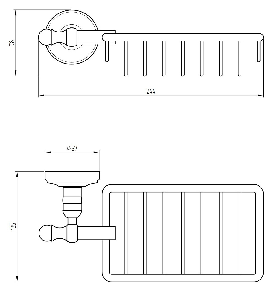 Мыльница Migliore Mirella ML.MRL-M088.RA медь купить в интернет-магазине сантехники Sanbest