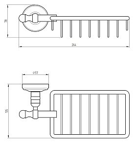 Мыльница Migliore Mirella ML.MRL-M088.RA медь купить в интернет-магазине сантехники Sanbest