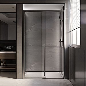 Душевая дверь Veconi Premium Trento PTD30-GR-120-01-C4 прозрачная/профиль брашированный графит купить в интернет-магазине Sanbest