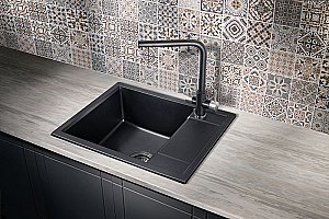 Мойка кухонная Milacio Navarra 60 Cuarzo MC.77071 черная матовая купить в интернет-магазине сантехники Sanbest