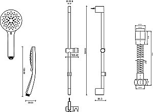 Душевой гарнитур Jacob Delafon SALUTE E32907-CP купить в интернет-магазине сантехники Sanbest