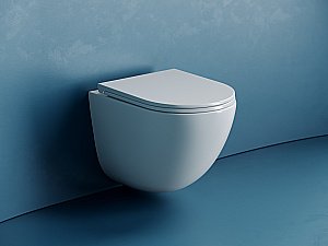 Унитаз подвесной Ceramica Nova Vogue CN4008T белый, с крышкой микролифт, безободковый, слив-торнадо купить в интернет-магазине Sanbest