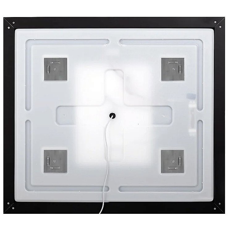 Зеркало BelBagno SPC-KRAFT-800-800-LED-TCH-WARM-NERO в ванную от интернет-магазине сантехники Sanbest