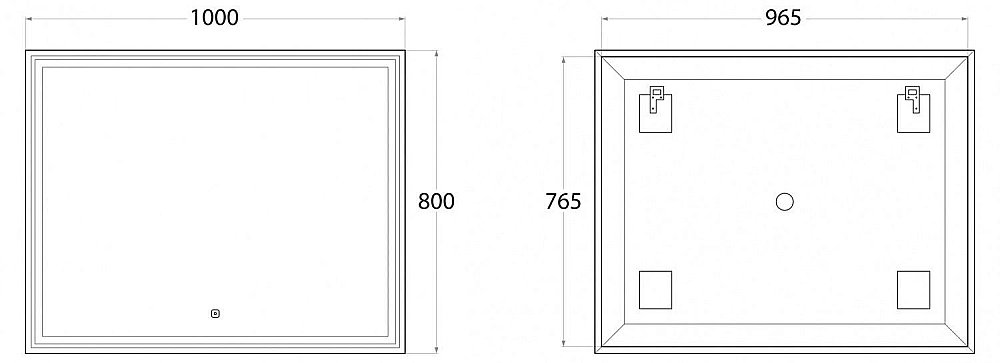 Зеркало с подсветкой ART&MAX MONZA 100x80 в ванную от интернет-магазине сантехники Sanbest