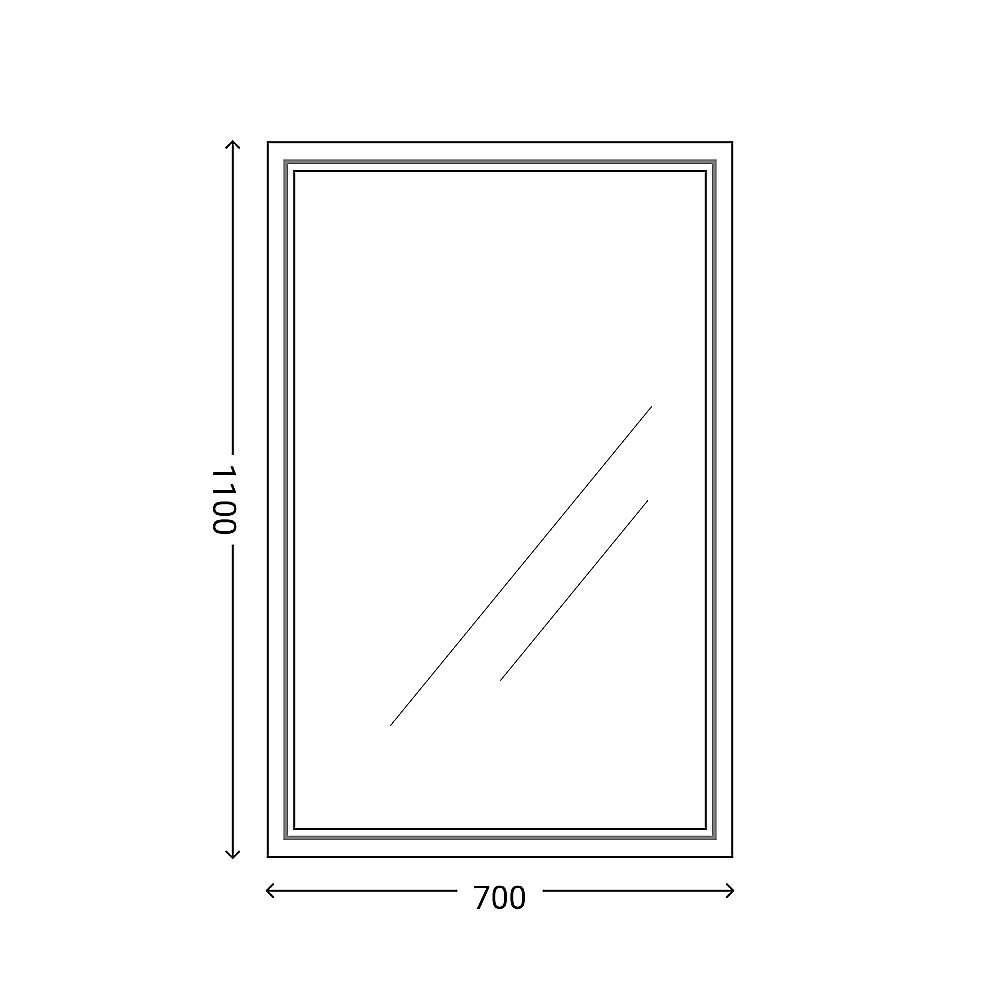 Зеркало Armadi Art Monaco черный с хромом 70 в ванную от интернет-магазине сантехники Sanbest