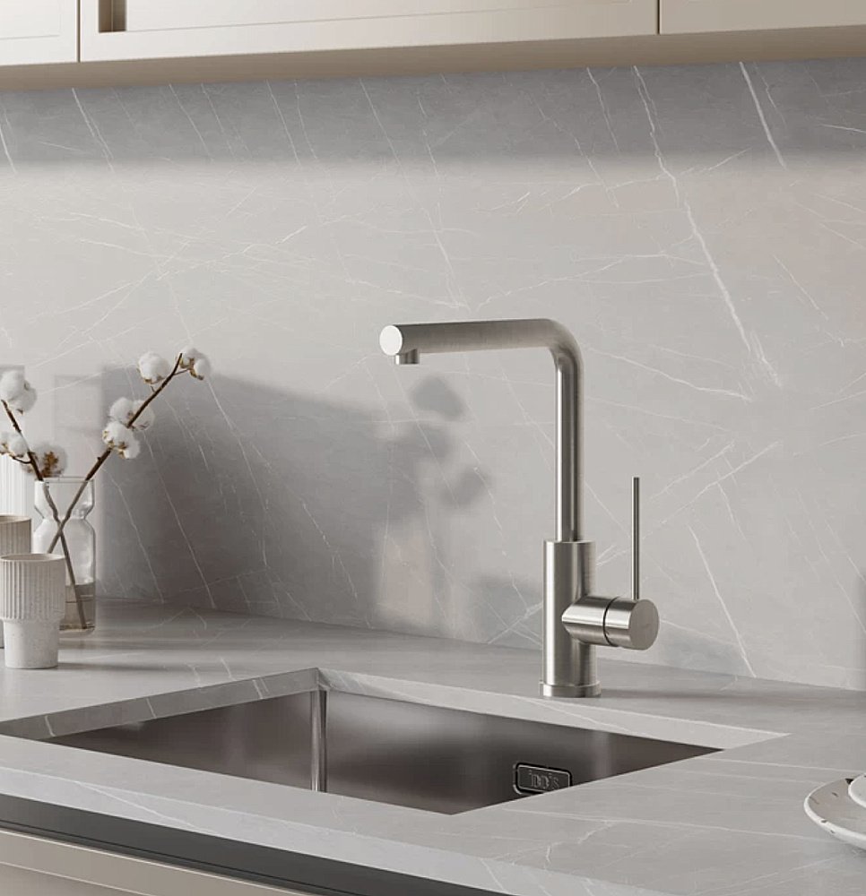 Смеситель для кухни Iddis Rule RULSTL0i05 сталь купить в интернет-магазине сантехники Sanbest