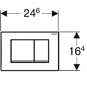 Кнопка для инсталляции Geberit Delta30 115.137.46.1 матовый хром купить в интернет-магазине сантехники Sanbest