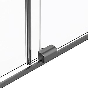 Душевая перегородка Vincea Walk-In VSW-1WSL120CLGM 120 профиль вороненая сталь/стекло прозрачное купить в интернет-магазине Sanbest