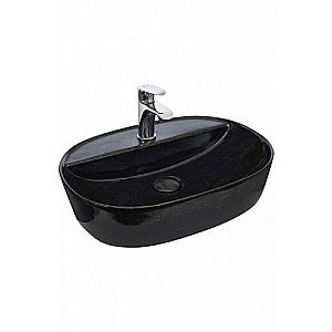Раковина накладная WeltWasser WW ELBACH 2202 K509 50 черный мрамор купить в интернет-магазине Sanbest